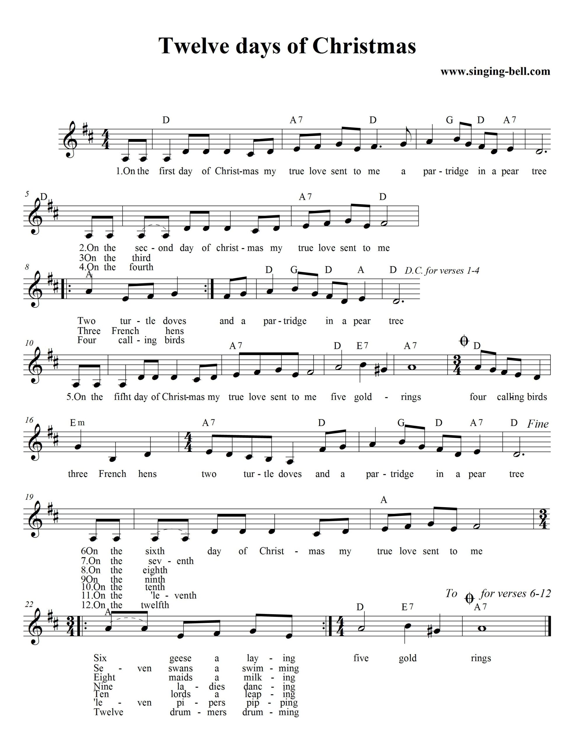 Christmas Songs Piano Sheet Music Free Printable