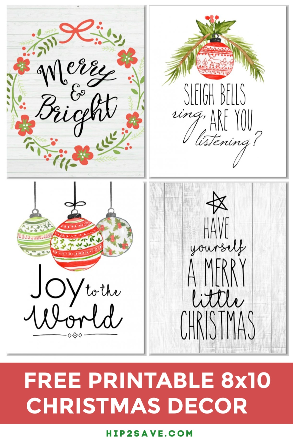 Christmas Farmhouse Style Home Decor Free Digital Printable Formats