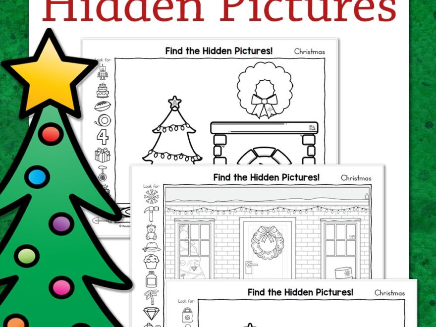 Christmas Hidden Pictures Worksheets Mamas Learning Corner