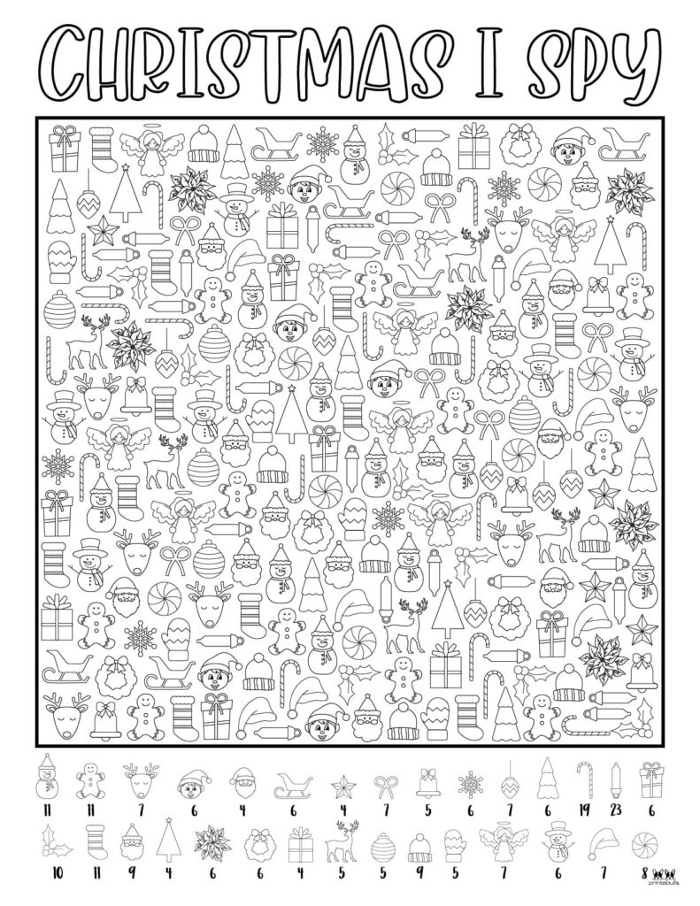 Christmas I Spy 8 FREE Printables Printabulls