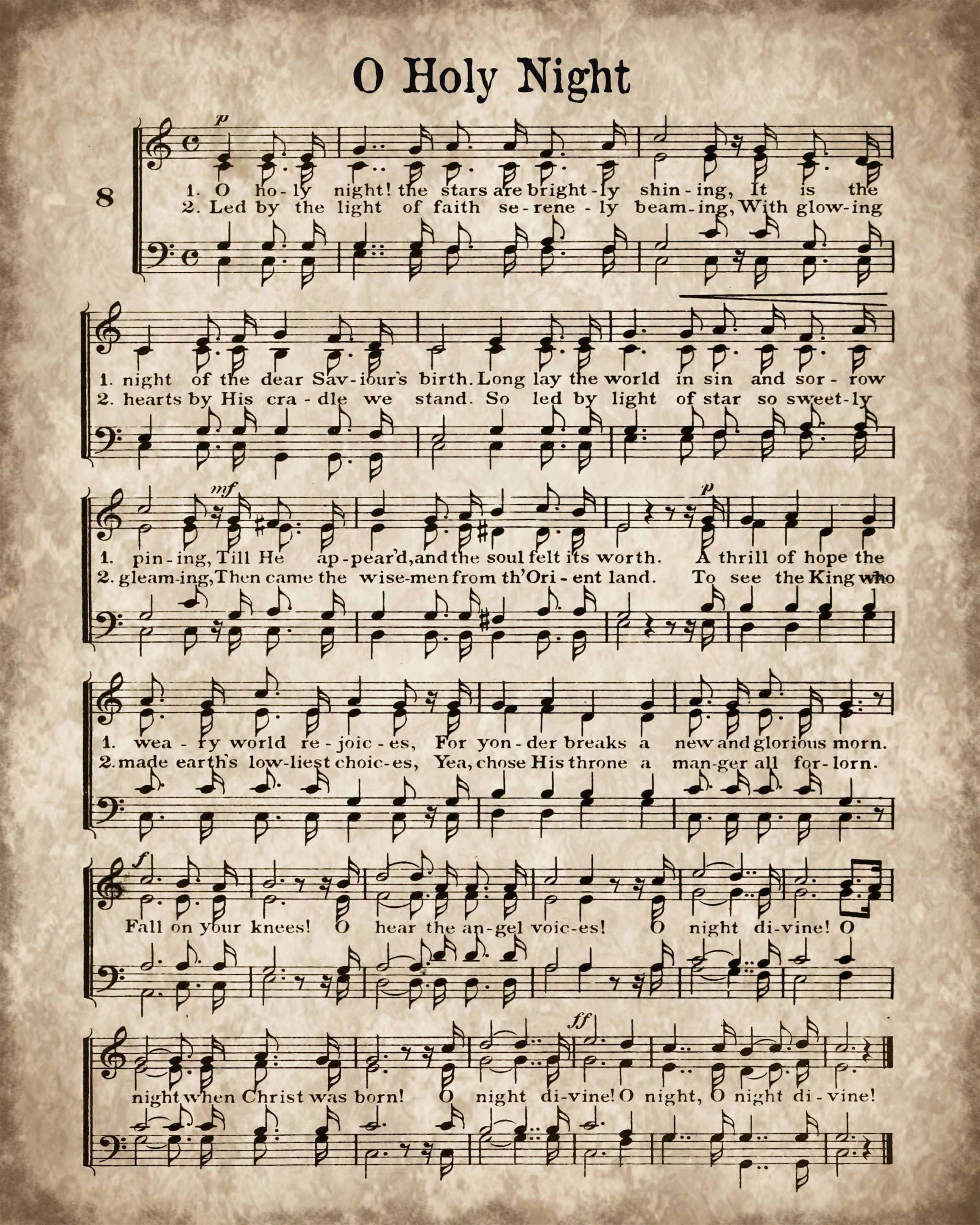 Christmas Carols Sheet Music Free Printable
