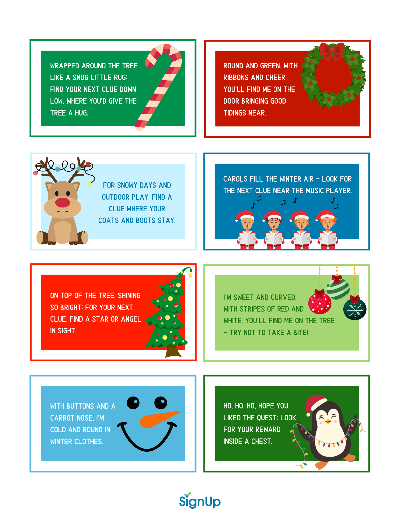 Christmas Scavenger Hunt At Home SignUp