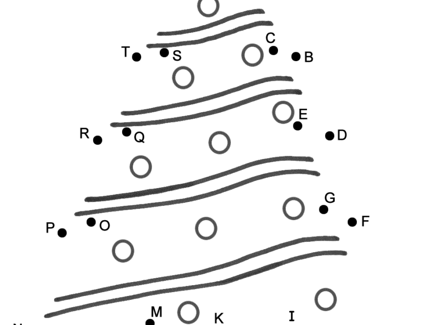 Christmas Tree Connect The Dots By Capital Letters Christmas
