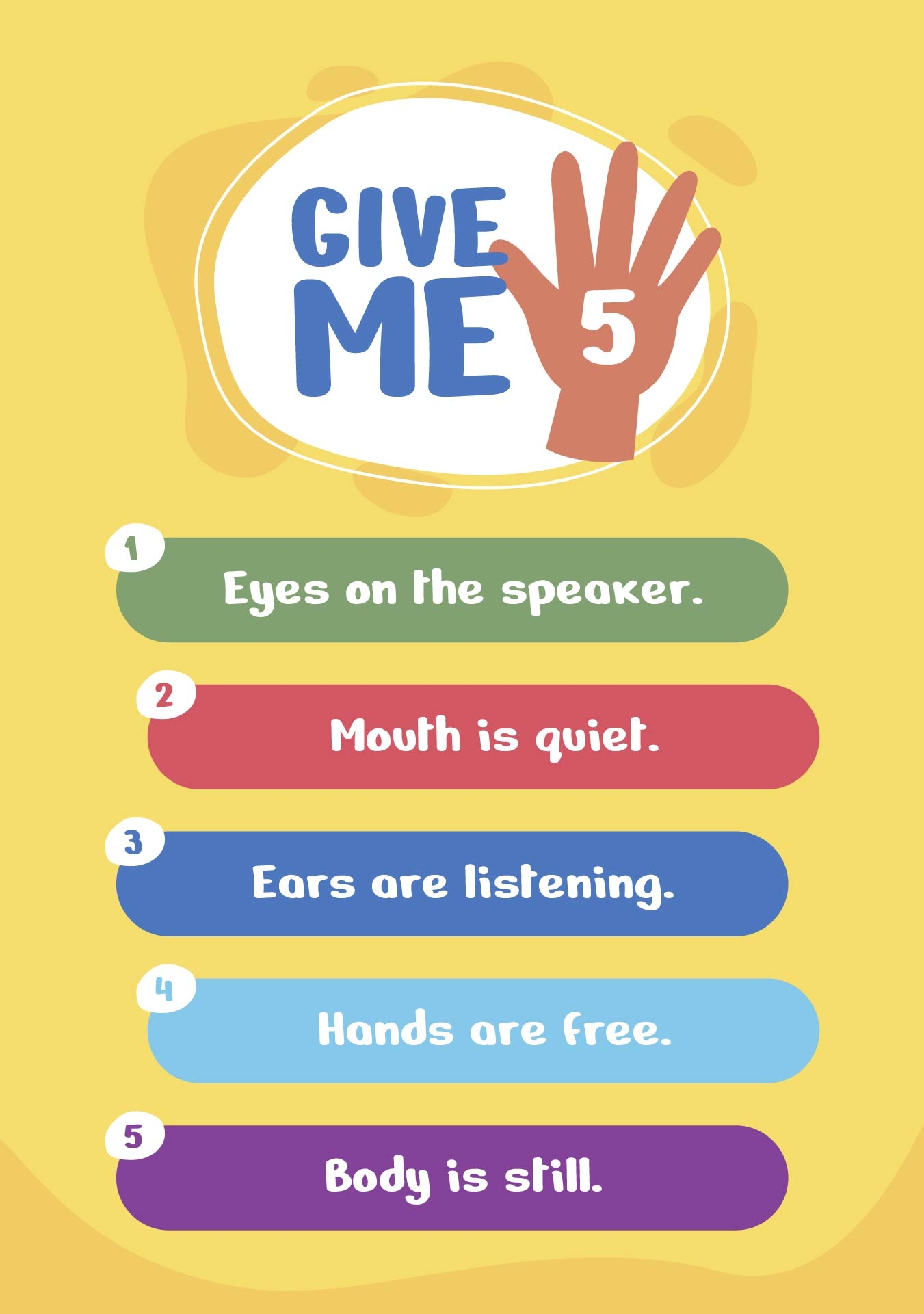 Classroom Management Signs 8 Free PDF Printables Printablee
