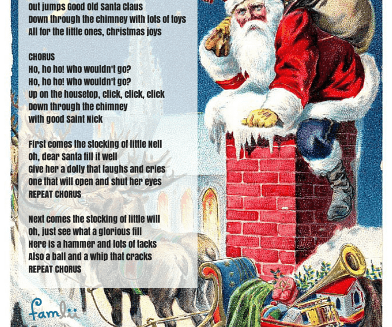 Click Click Click Up On The Housetop Lyrics Famlii