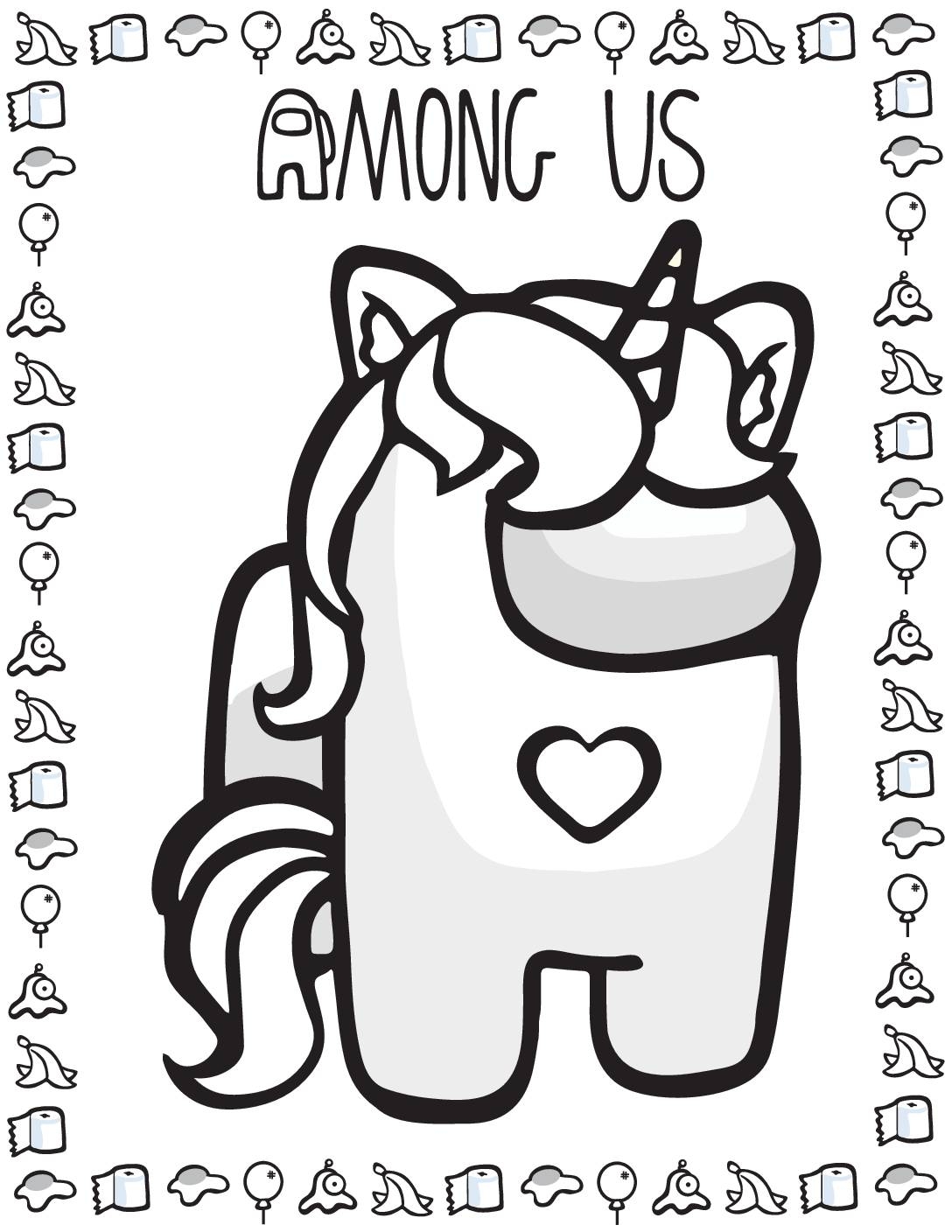 Among Us Coloring Pages Printable