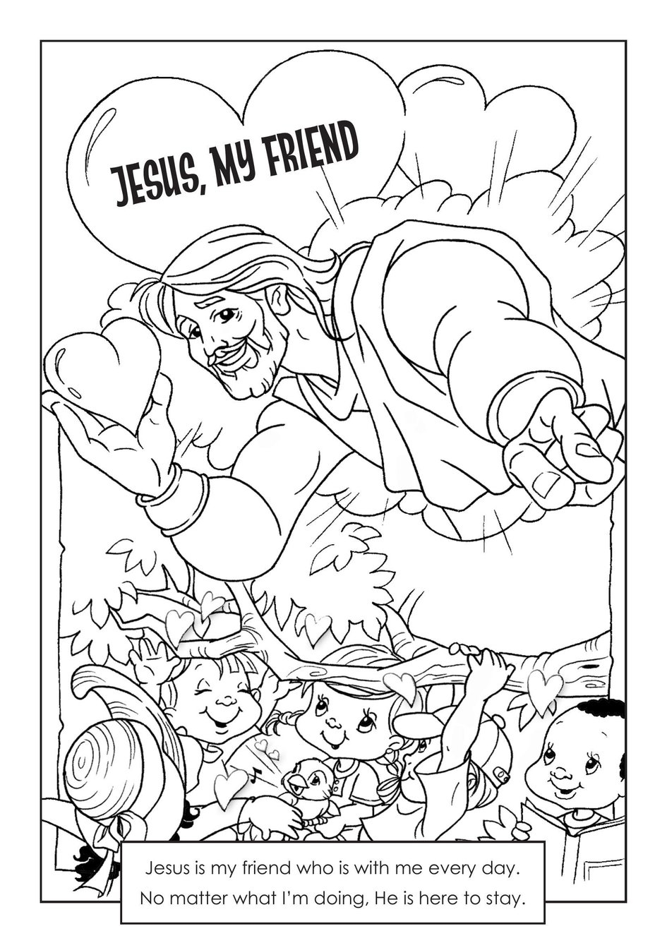 Coloring Pages Jesus My Friend My Wonder Studio