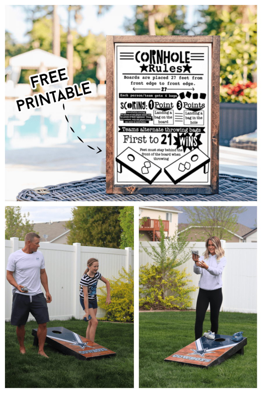 Cornhole Rules Printable A Girl And A Glue Gun