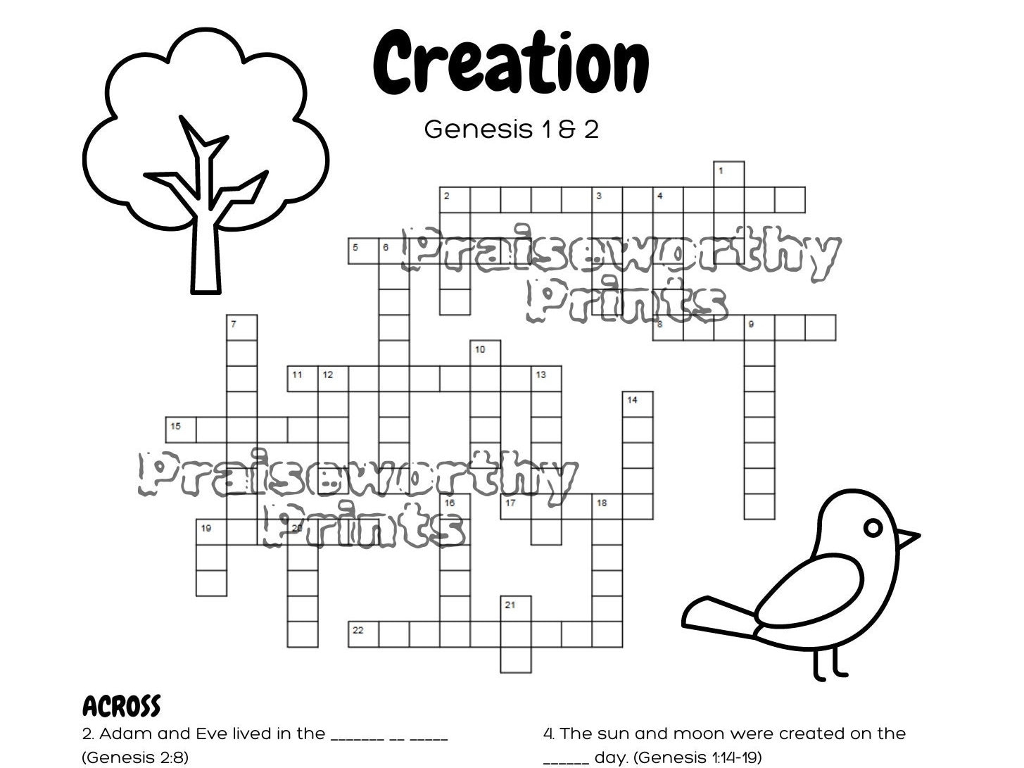 Printable Bible Crossword Puzzles With Scripture References