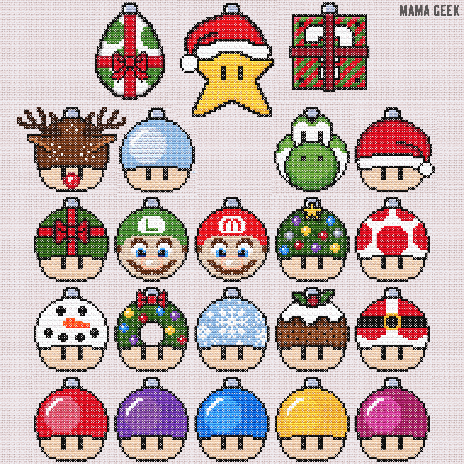 Cross Stitch Pattern Mama Geek