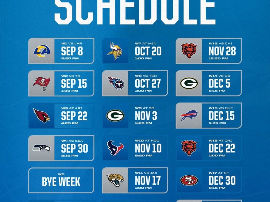 Crunch Time Sports On X The Detroit Lions OFFICIAL 2024 25 Schedule The Super Bowl Run Starts September 8th Vs The Los Angeles Rams OnePride Https t co ThyhrYz9OL X