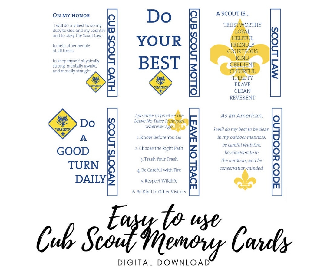 Cub Scout Outdoor Code Printable