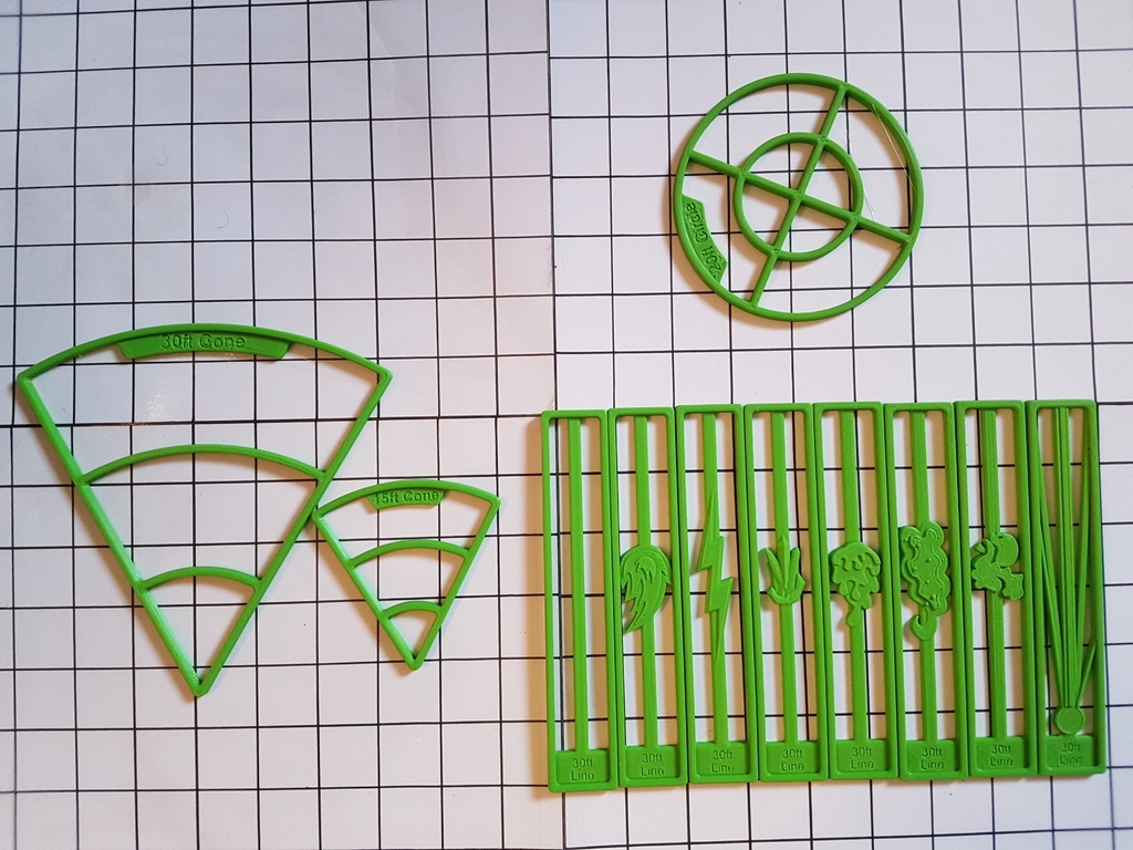 D D Spell Templates By Thelowrunner Thingiverse