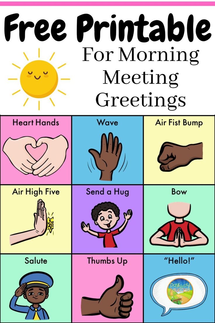 Daily Greetings Posters with In person And Distance Learning Versions 