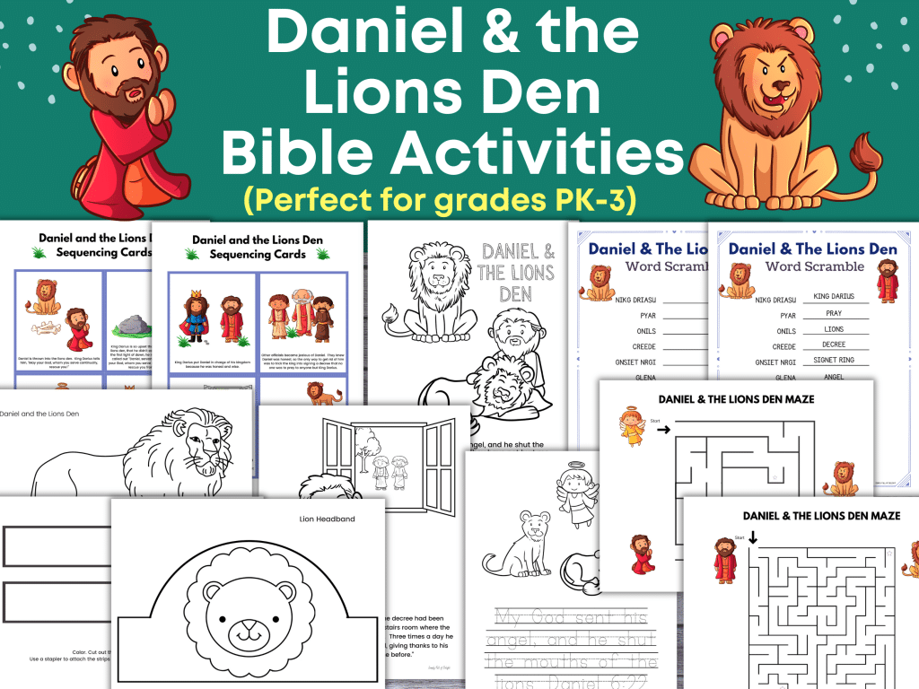 Daniel And The LionS Den Printable Craft
