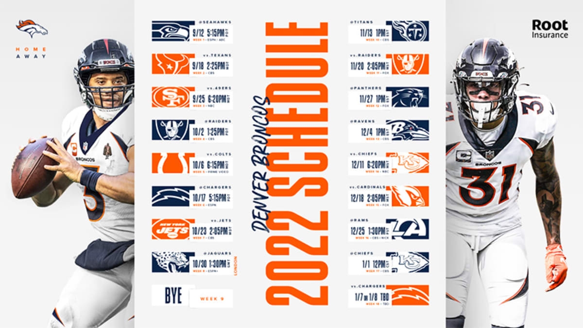 Denver Broncos Schedule 2022 Athlon Sports