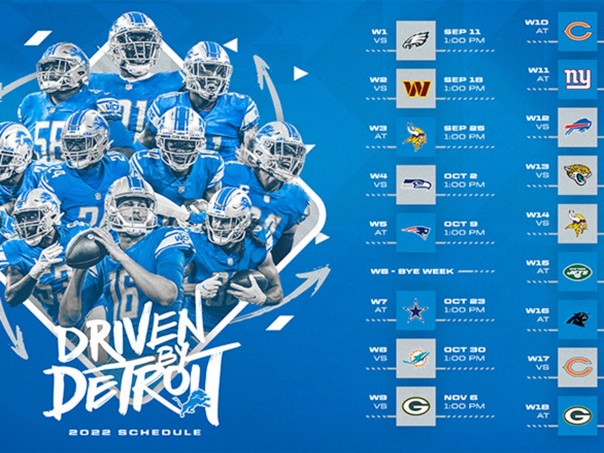 Detroit Lions Schedule 2022 Athlon Sports