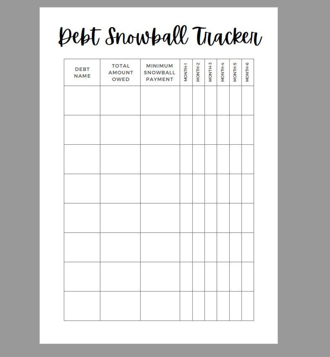 Digital Download Simple Debt Snowball Baby Steps Tracker Dave Ramsay Etsy