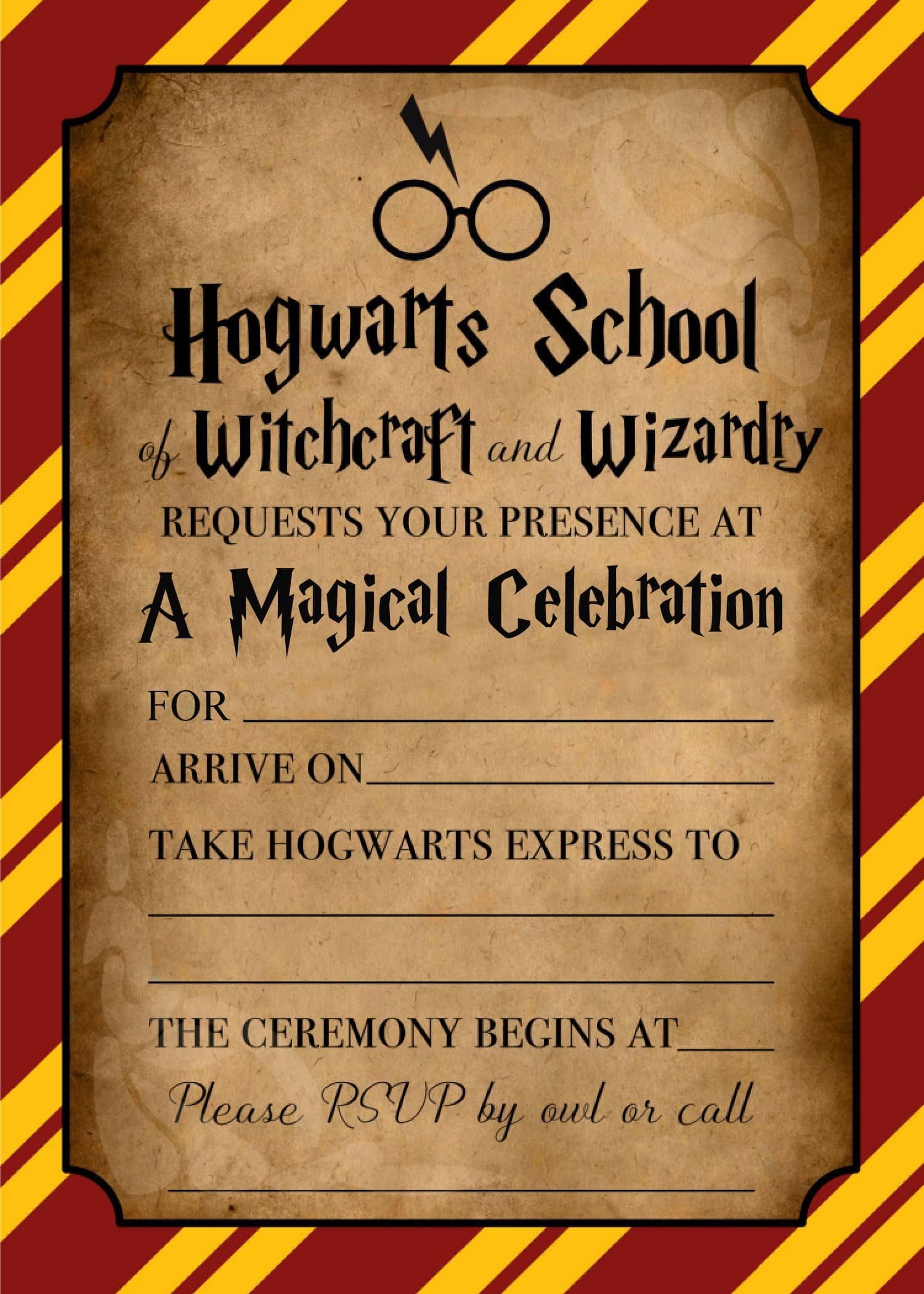 DIY Harry Potter Invitations You Can Print From Home