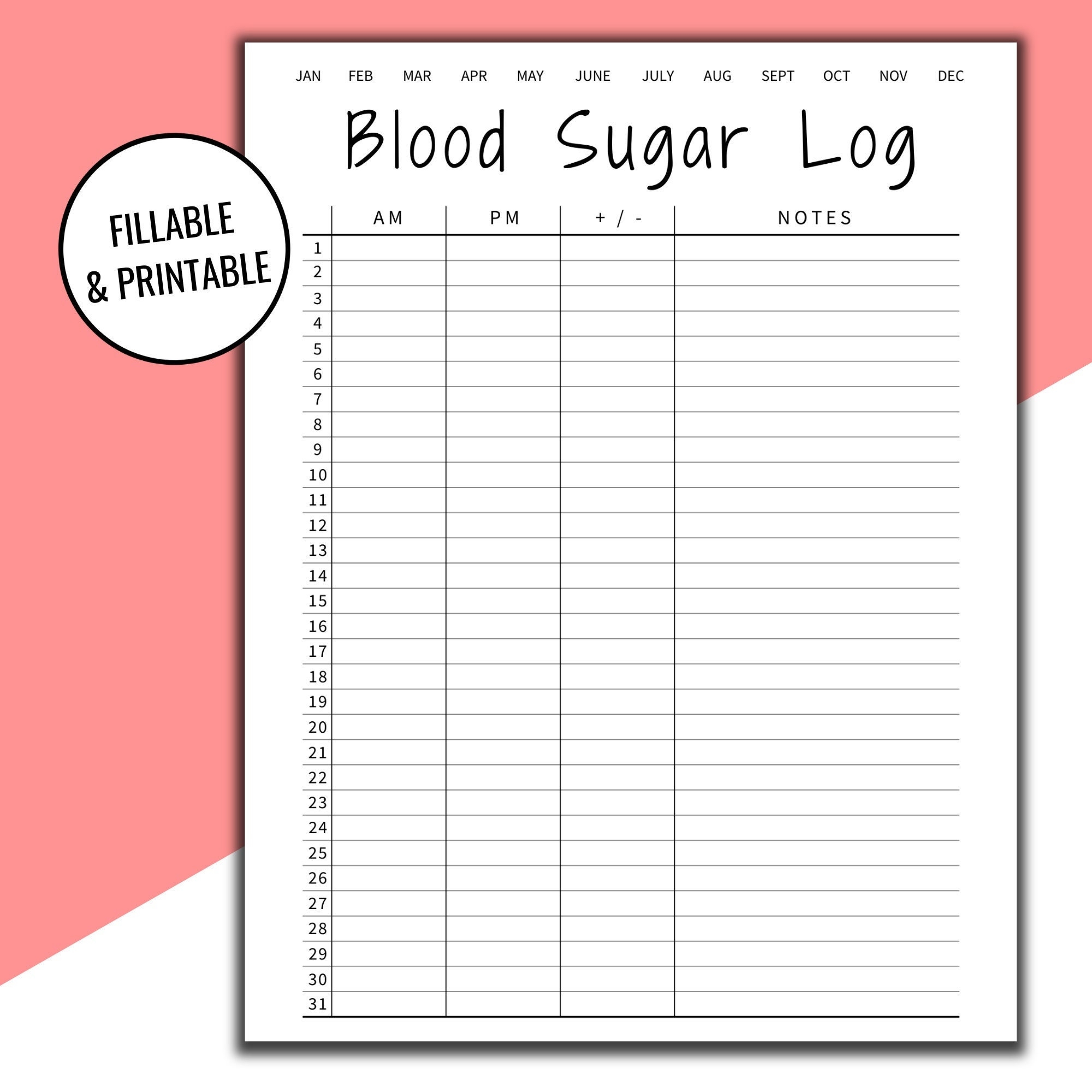 Free Diabetic Log Book Printable