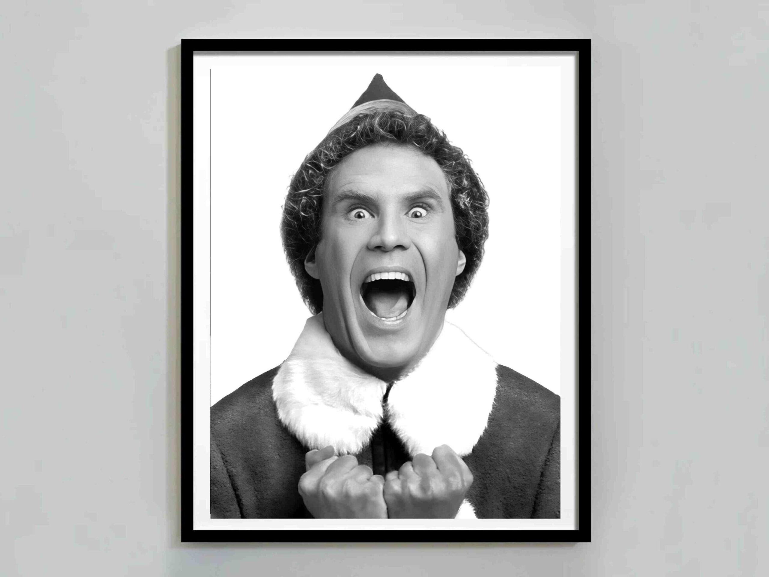 Elf Buddy Poster Black And White Funny Christmas Trendy Wall Art Vintage Print The Elf Printable Christmas Decor Digital Download Etsy Sweden