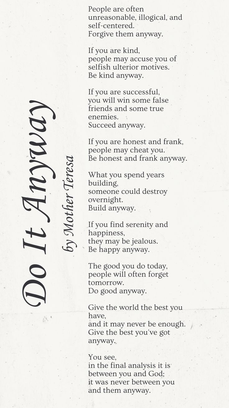 Embrace The Power Within Discover Mother Teresa s Powerful Do It Anyway Poem 