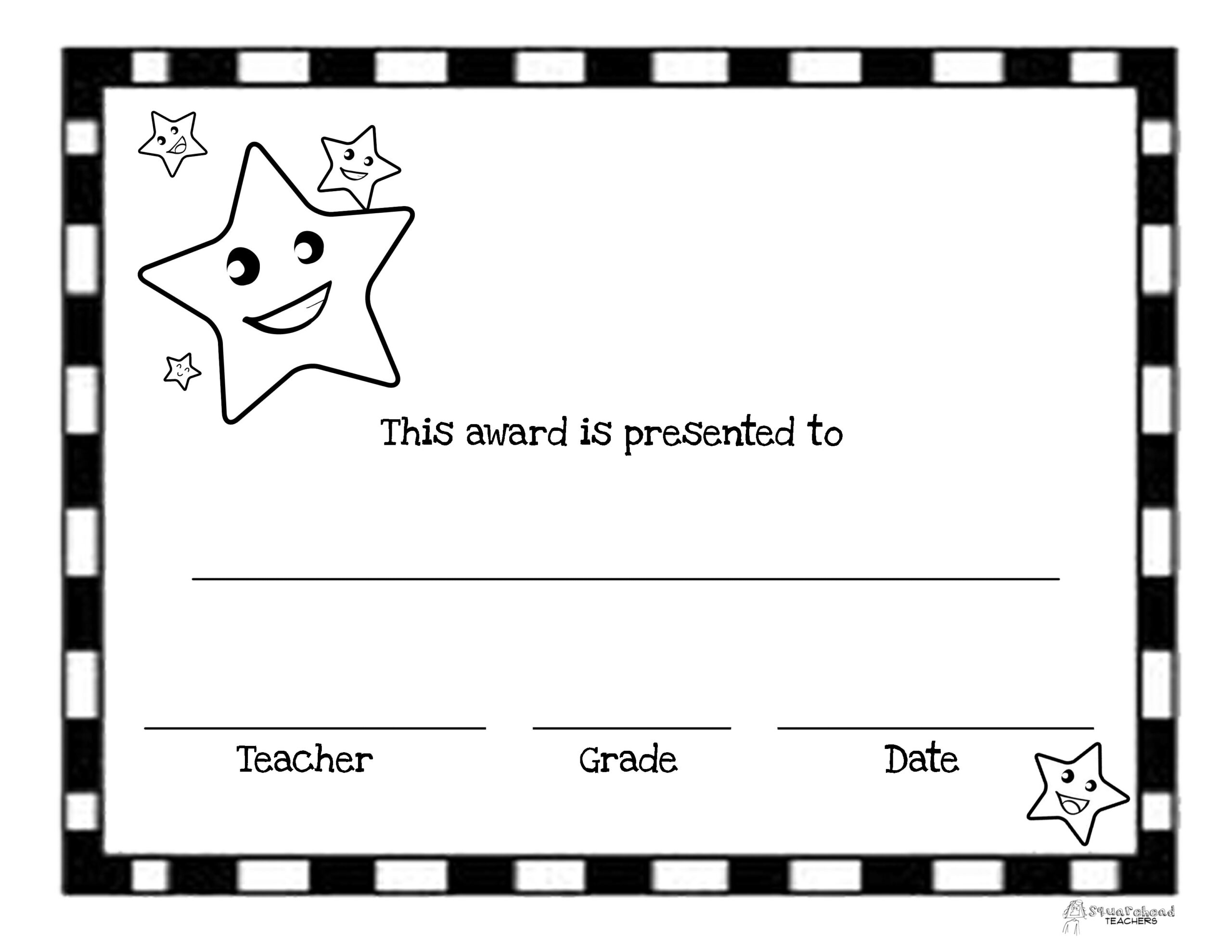 Free Printable Award Certificates For Elementary Students