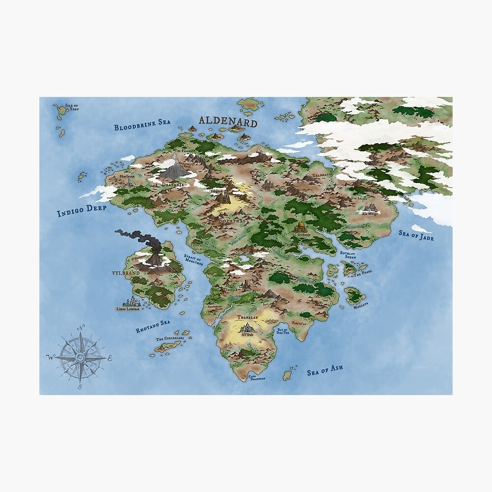 EORZEA MAP From FINAL FANTASY XIV ONLINE A Realm Reborn Art Print For Sale By NerdyMaps Redbubble