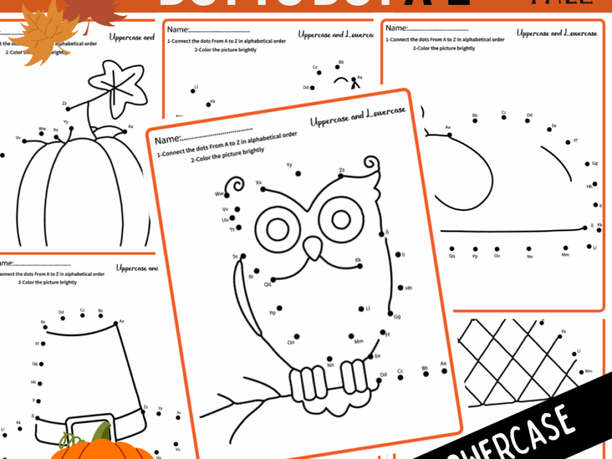 Fall Dot To Dot A Z Autumn Connect The Dots Worksheets For KIDS Made By Teachers