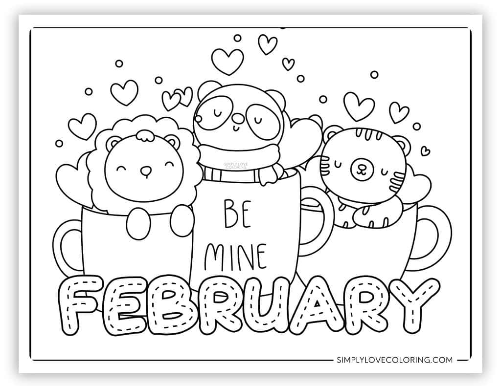 Free Printable February Coloring Pages
