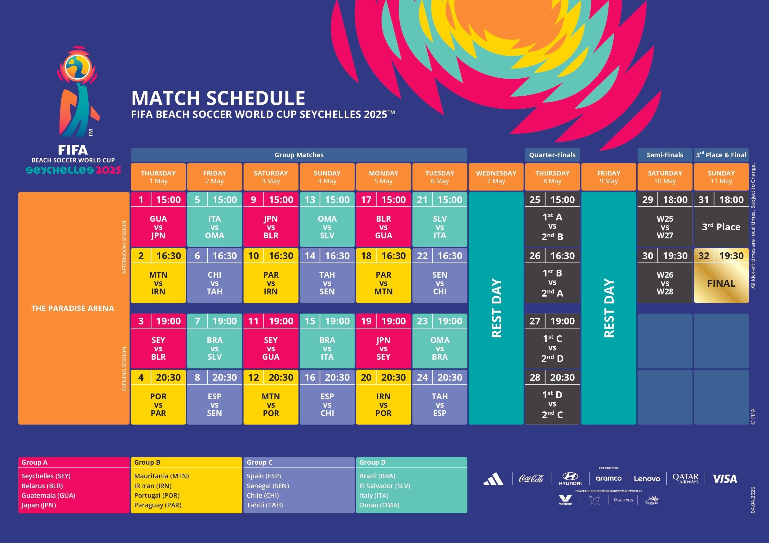 FIFA Beach Soccer World Cup 2025 Seychelles Beach Soccer Worldwide