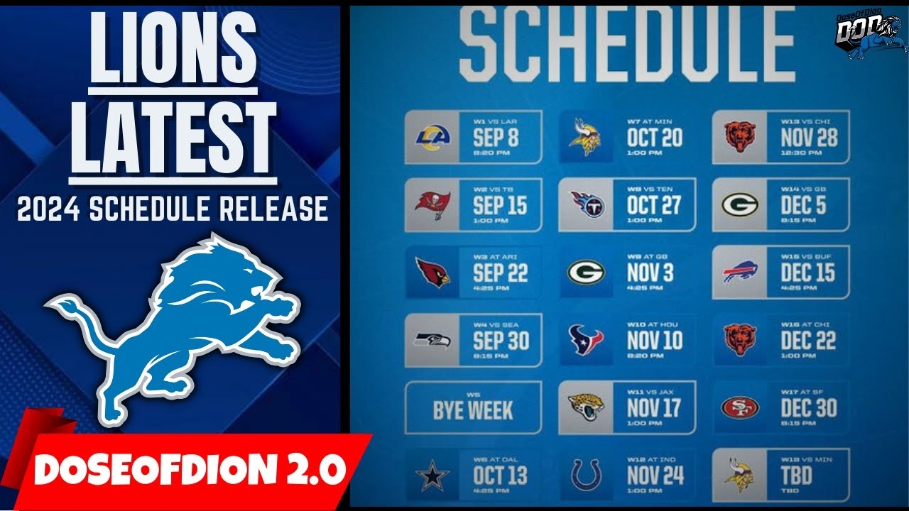 Detroit Lions Schedule 2025 Printable