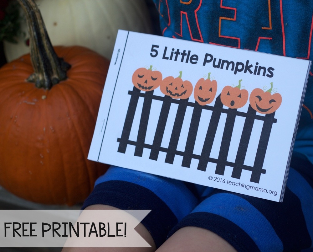 Five Little Pumpkins Free Rhyme Booklet
