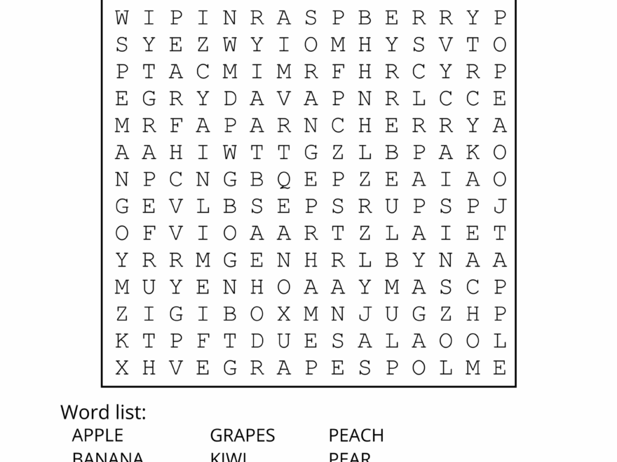 Food Word Search Free Printable Puzzles Free Printables Monograms Design Tools Patterns DIY Projects