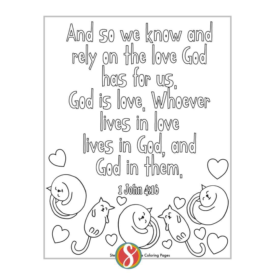 Free 1 John Coloring Page Printables Stevie Doodles