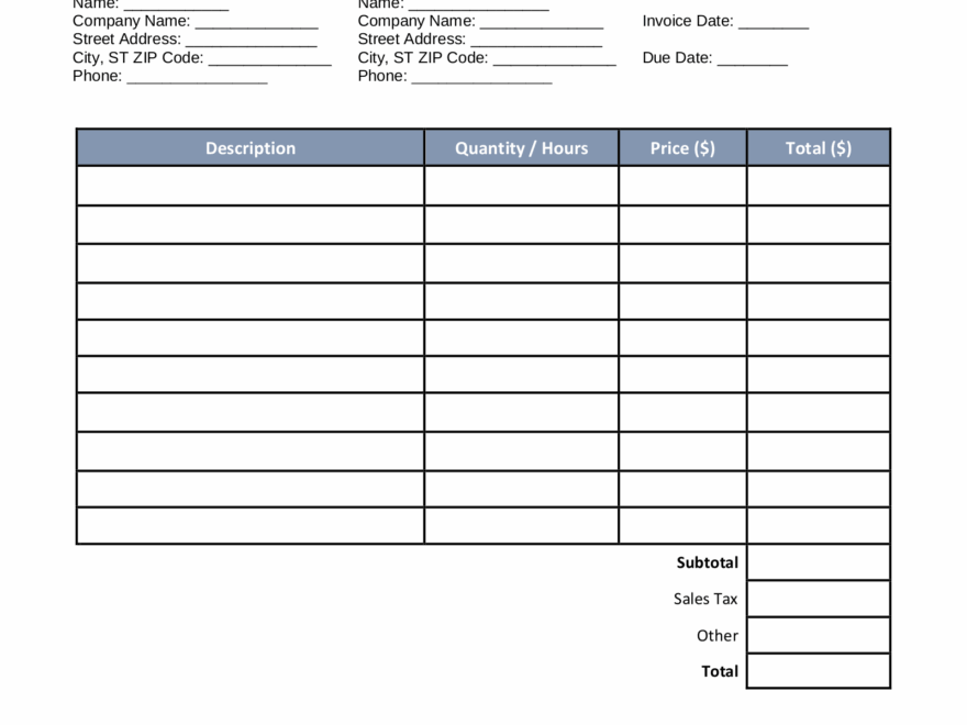 Free Auto Body Mechanic Invoice Template PDF Word EForms