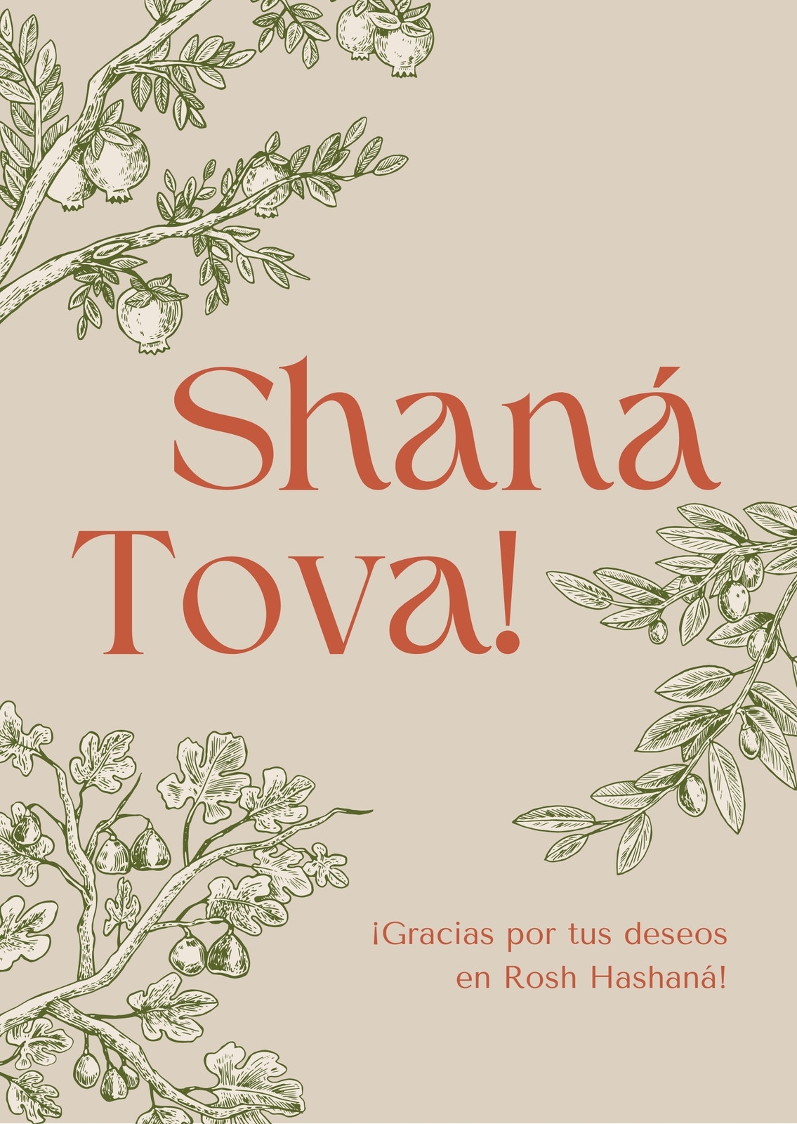 Free Custom Printable Rosh Hashanah Card Templates Canva