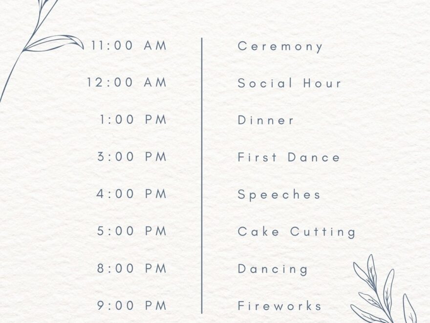 Free Custom Printable Wedding Program Templates Canva