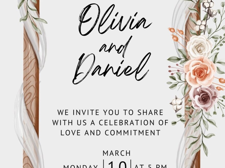 Free Custom Rustic Wedding Invitation Templates Canva