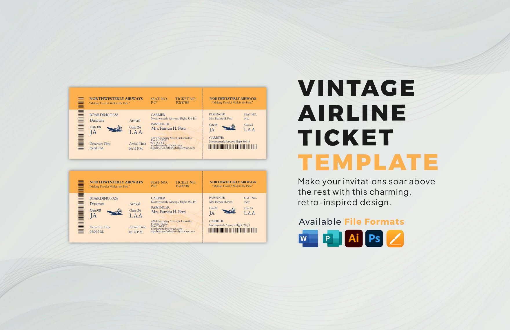 Free Editable Ticket Templates In Word To Download