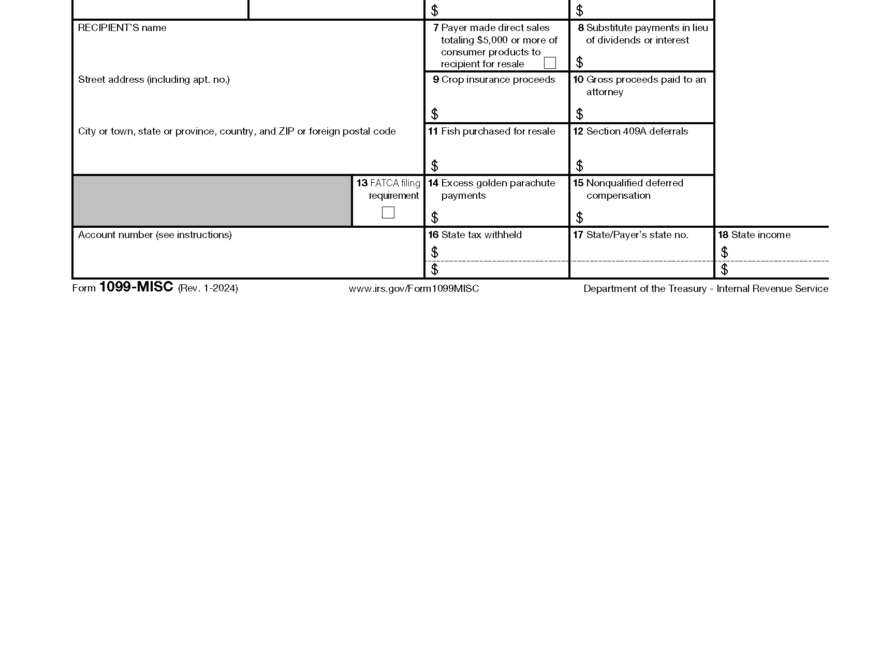 Free IRS Form 1099 MISC PDF EForms