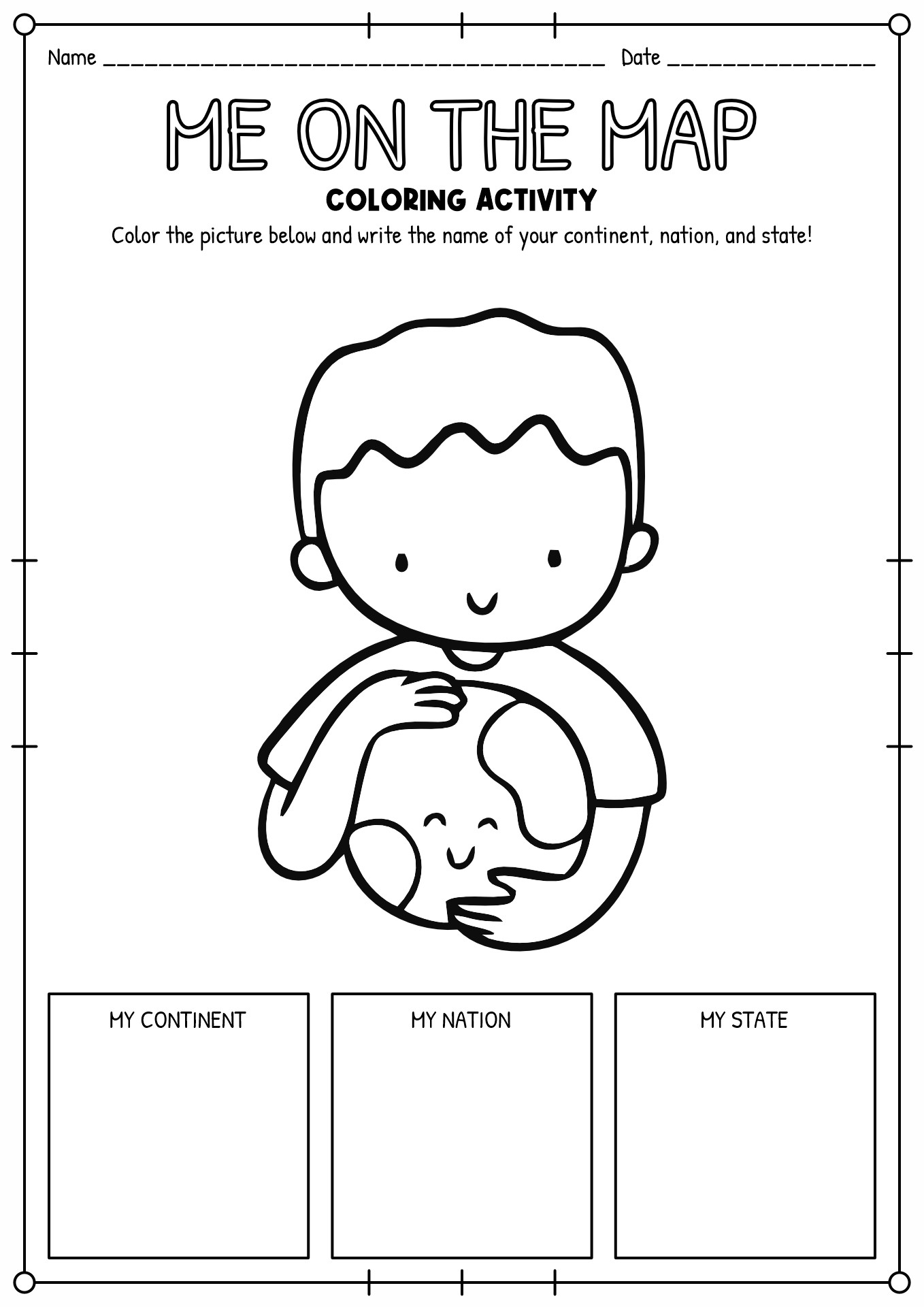 Me On The Map Printables
