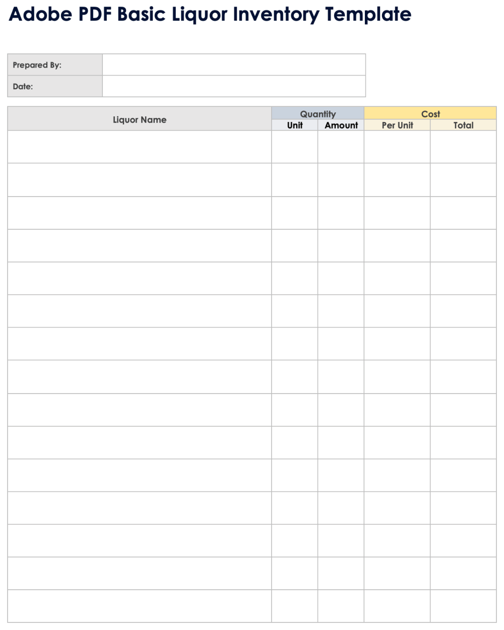 Printable Fabric Inventory Sheets Free