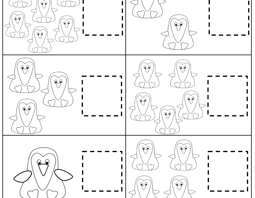 Free Penguin Math Worksheet L Printable For Preschool Free Worksheets Free4Classrooms