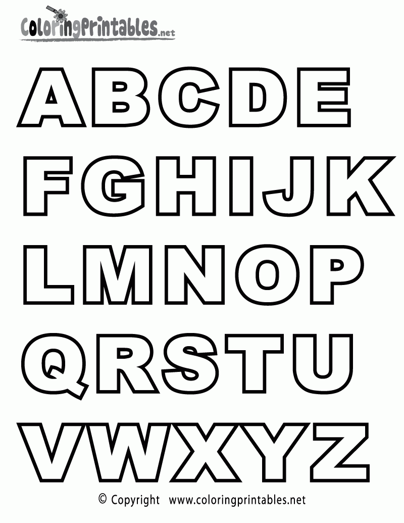 Free Printable Alphabet Coloring Pages