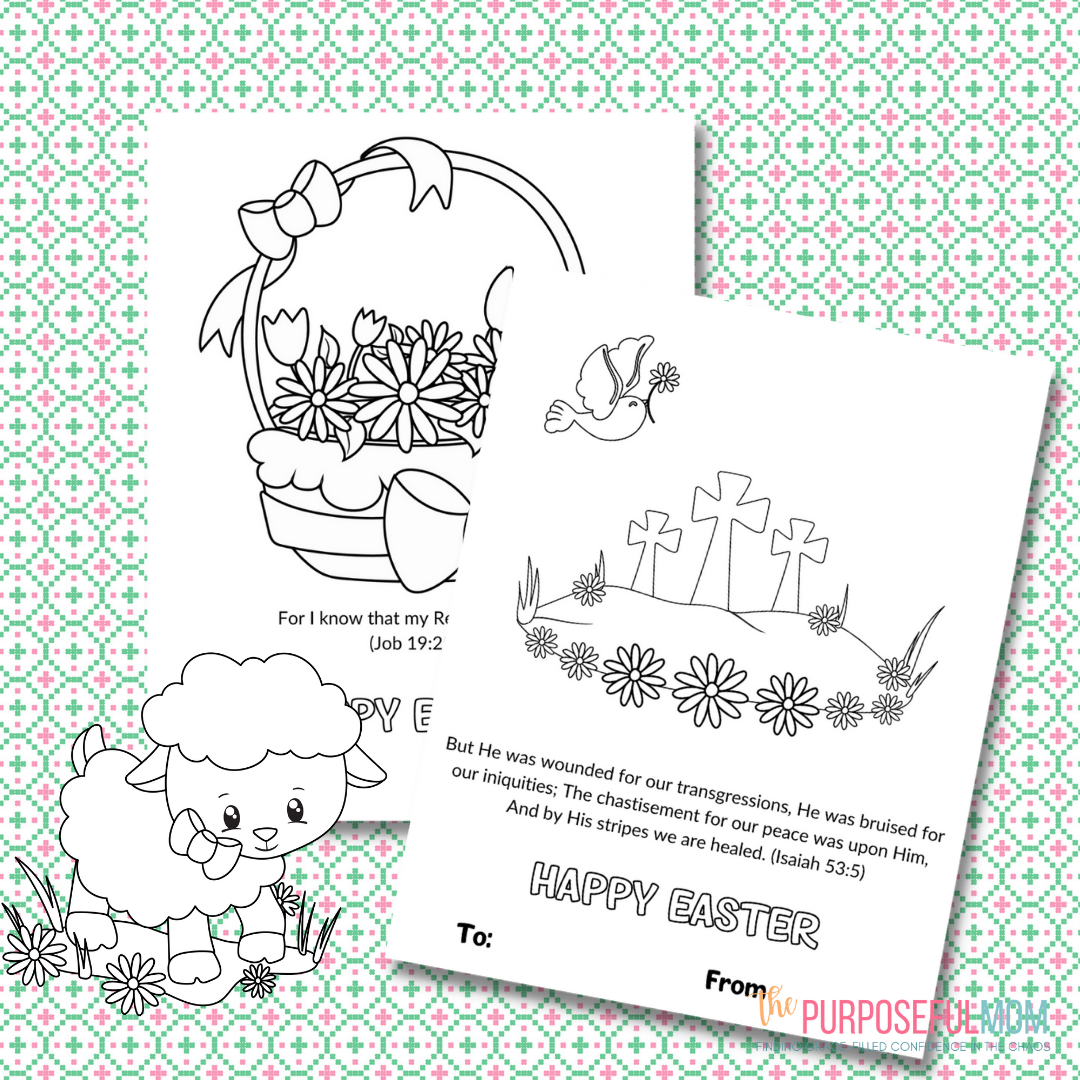 Printable Easter Cards To Color