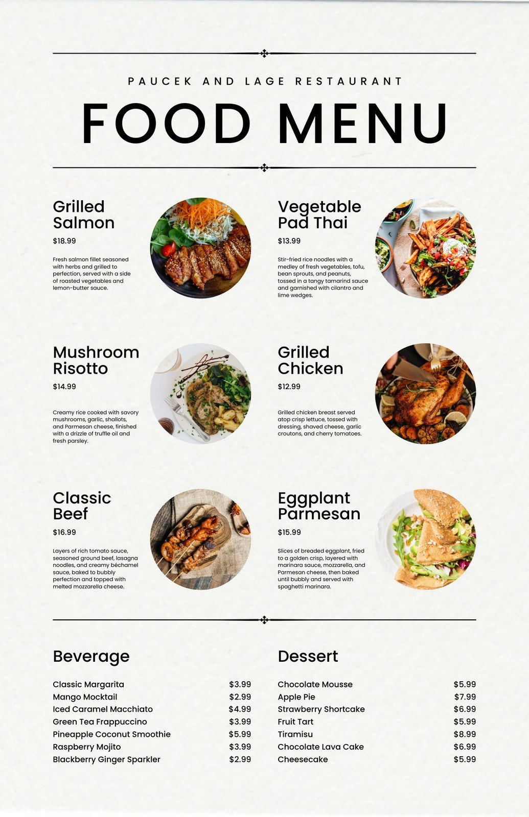 Free Printable Custom Drink Menu Templates Canva