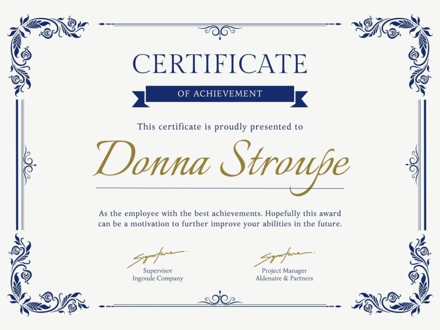 Free Printable Customizable Course Certificate Templates Canva