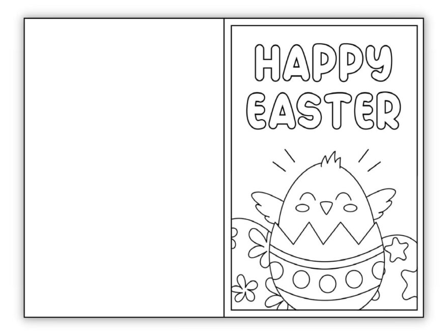 Free Printable Easter Cards To Color Perfect For Kids The Craft at Home Family