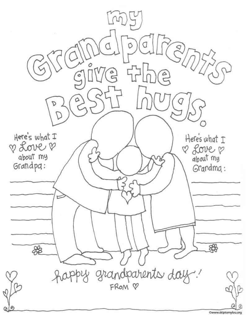 Free Printable Grandparents Day Coloring Pages